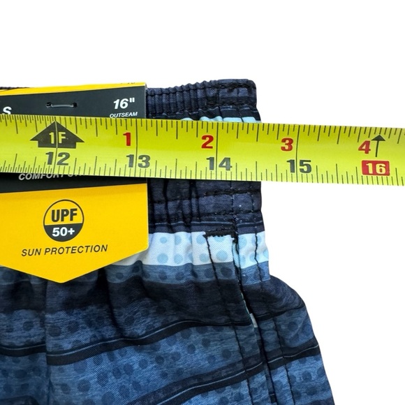 Speedo Striped Swim Trunk Shorts UPF 50+ Sun Protection Drawstring S NWT - Picture 5 of 9